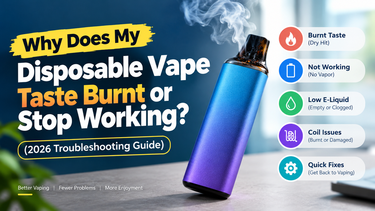 Why Does My Disposable Vape Taste Burnt or Stop Working? (2026 Troubleshooting Guide)