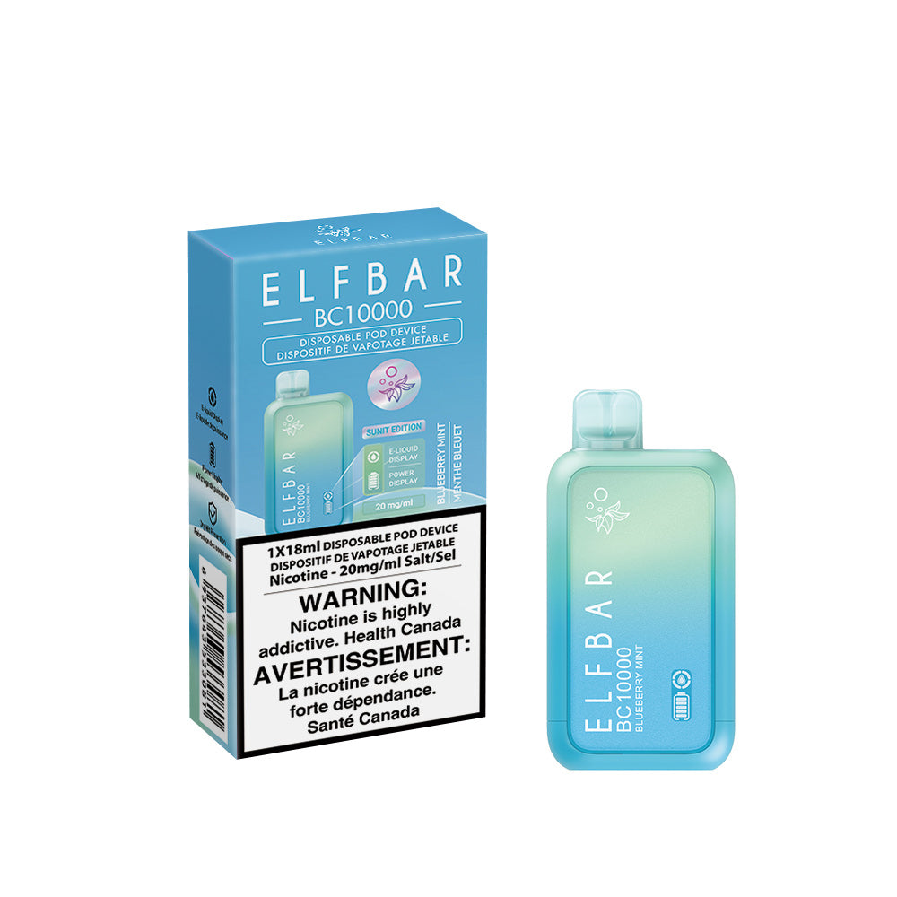 ELFBAR10000 -BLUEBERRY MINT - Clutch Vape