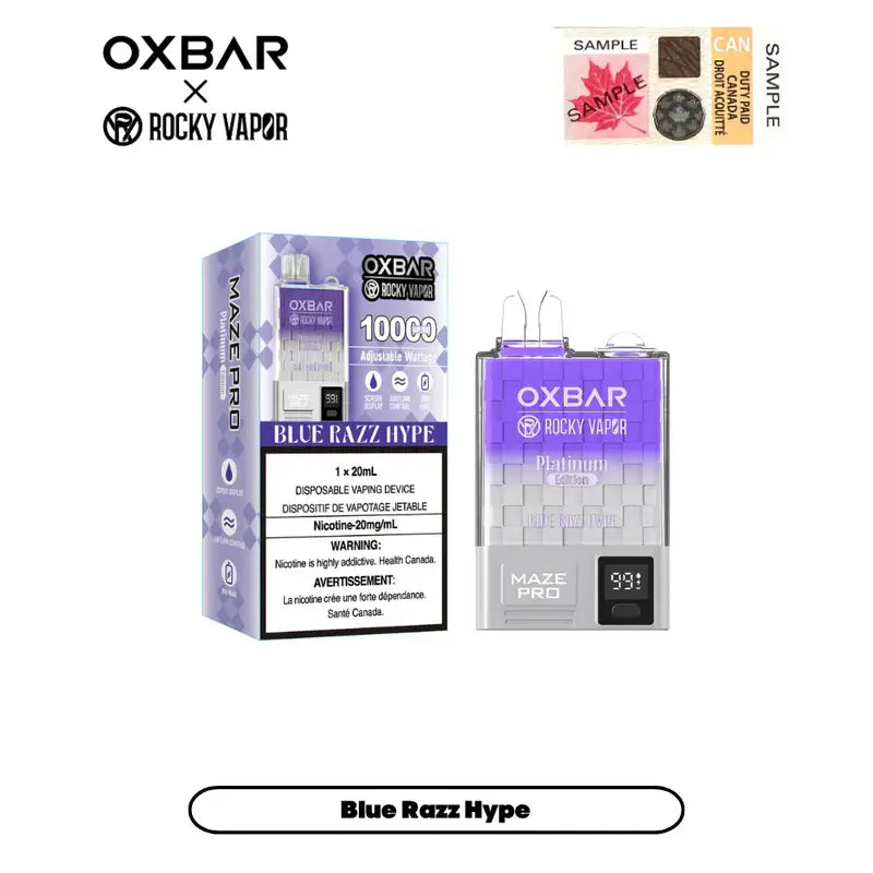 OXBAR MAZE PRO - BLUE RAZZ HYPE - Clutch Vape
