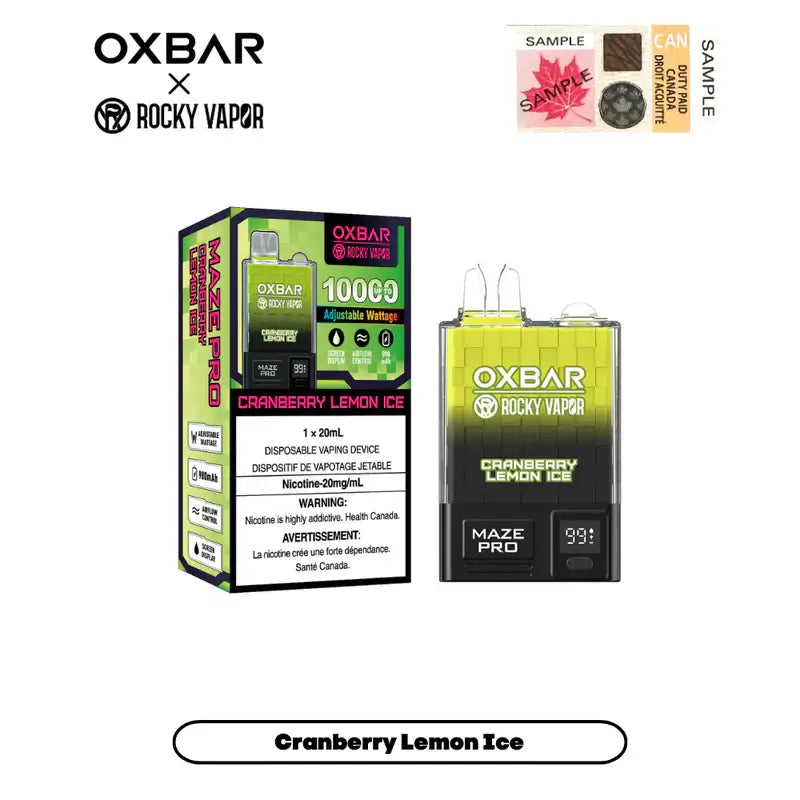 OXBAR MAZE PRO - CRANBERRY LEMON ICE - Clutch Vape