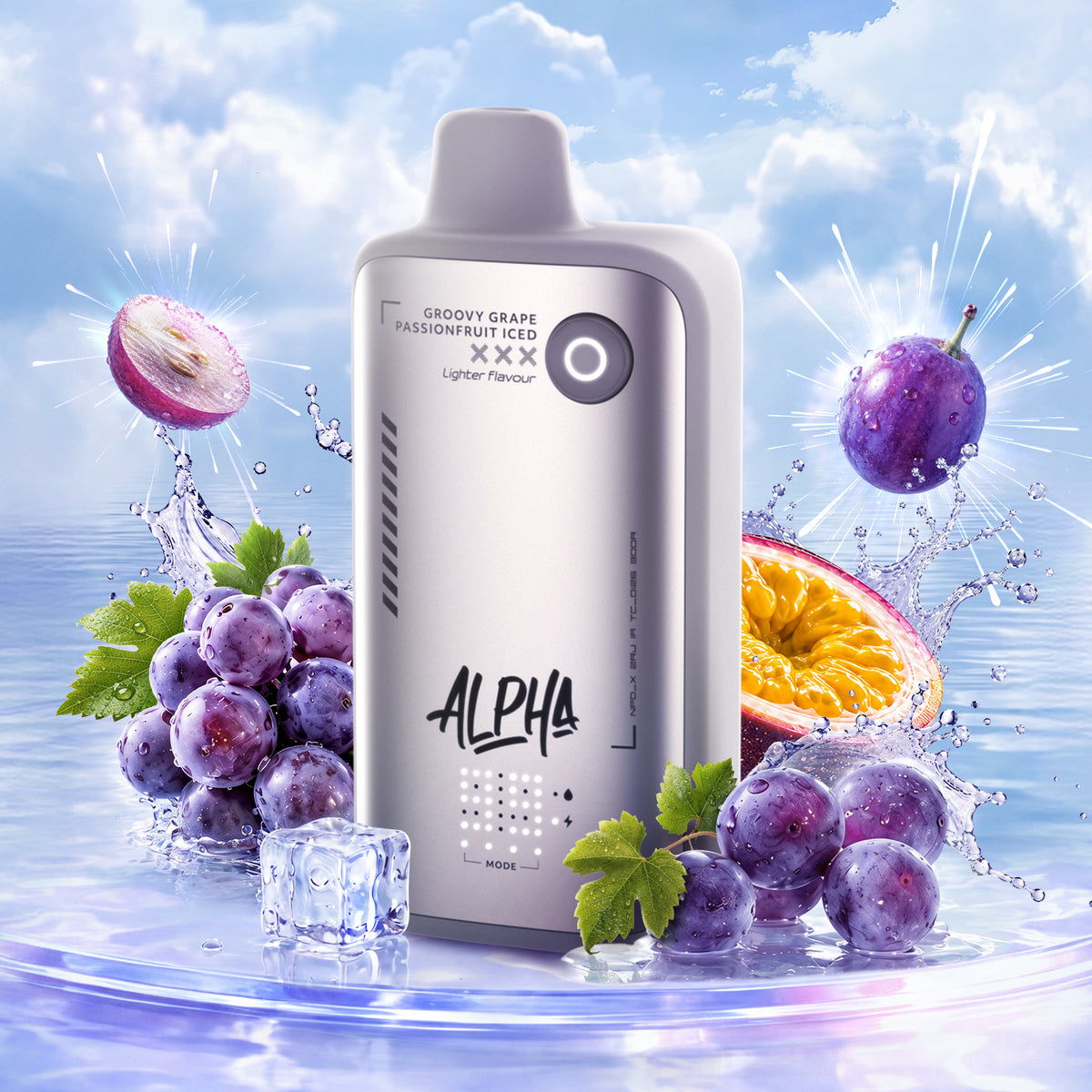 FLAVOUR BEAST ALPHA 80K- L.S. - GROOVY GRAPE PASSIONFRUIT ICE