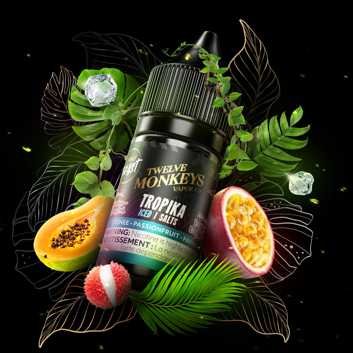 FLAVOUR BEAST × TWELVE MONKEYS SALT 20MG 30ML - TROPIKA ICED