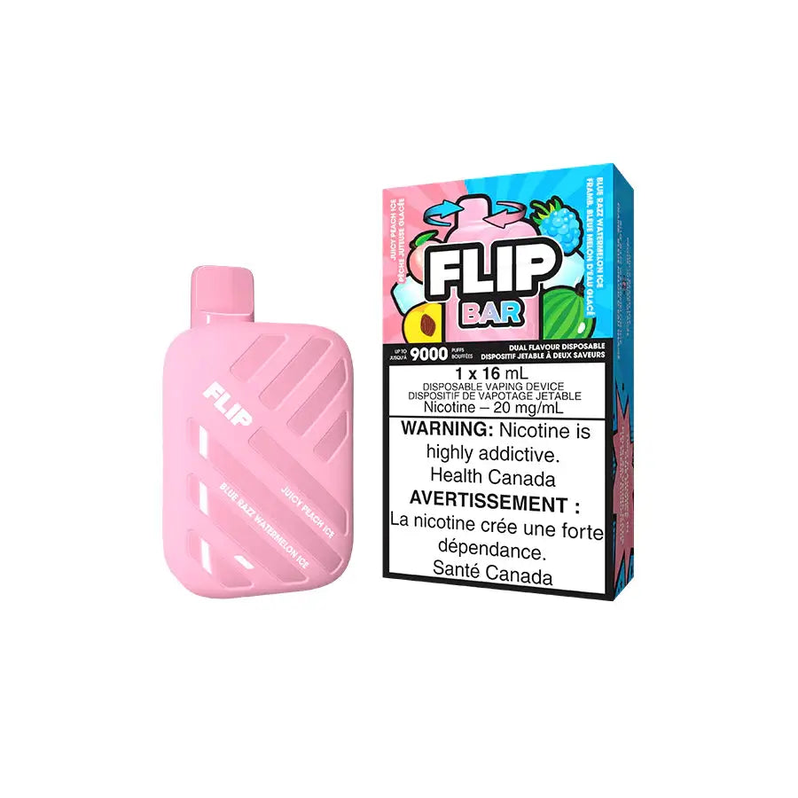 FLIP BAR - JUICY PEACH ICE + BLUE RAZZ WATERMELON ICE - Clutch Vape