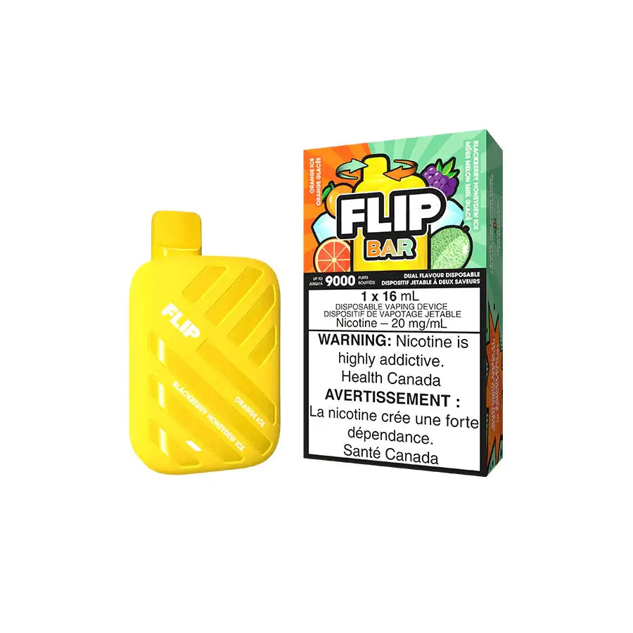 FLIP BAR - ORANGE ICE + BLACKBERRY HONEYDEW ICE - Clutch Vape