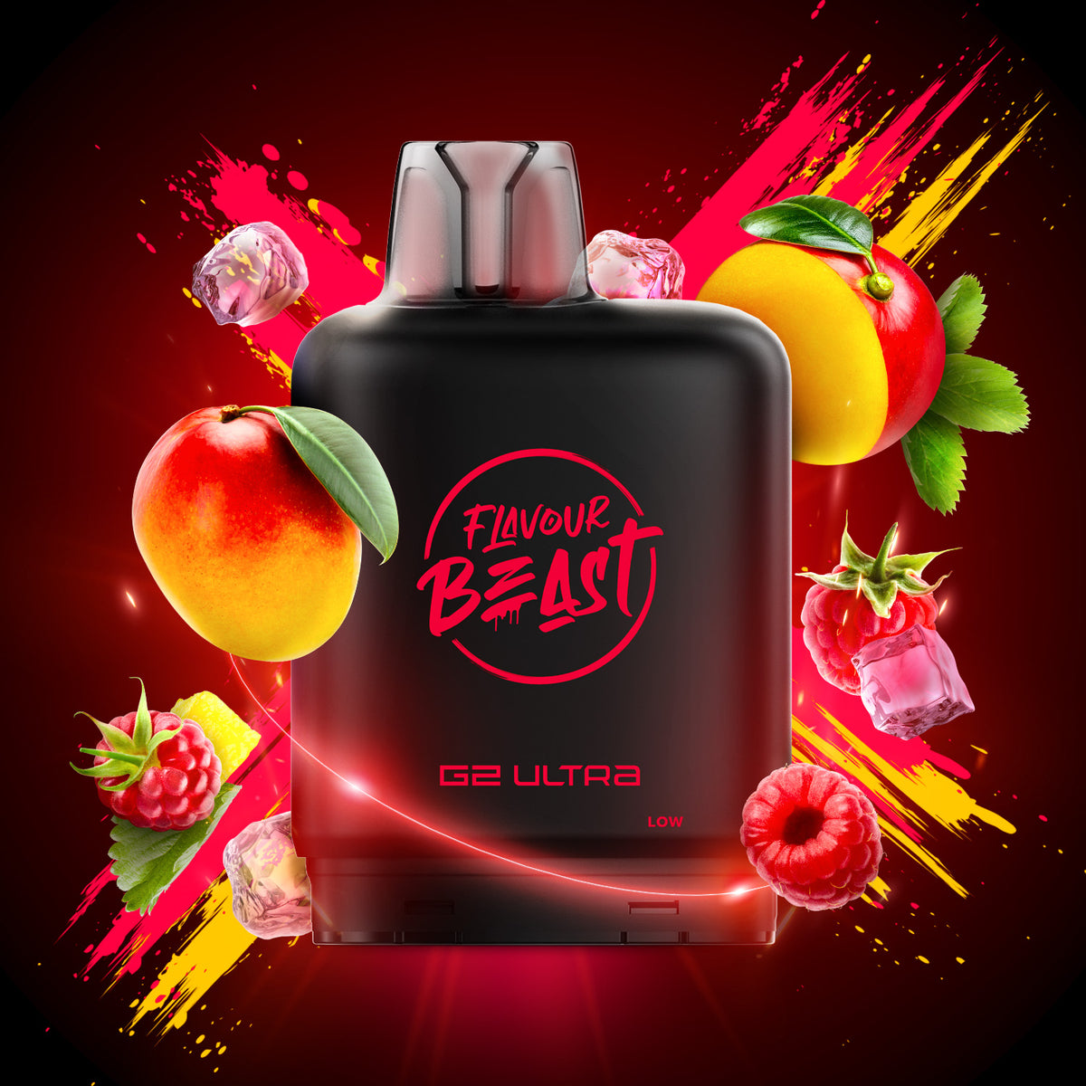 LEVEL X G2 ULTRA - FLAVOUR BEAST 50k - RAGIN ' RAZZ MANGO - Clutch Vape