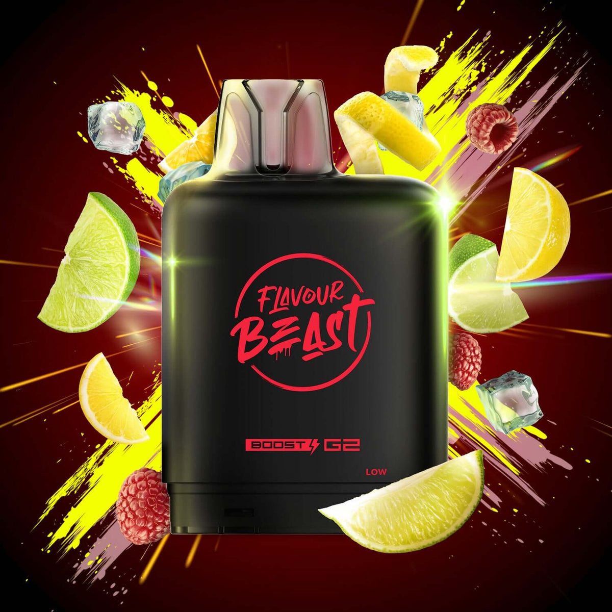 LEVEL X FLAVOUR BEAST 15/25K - MTN CITRUS RASPBERRY - Clutch Vape