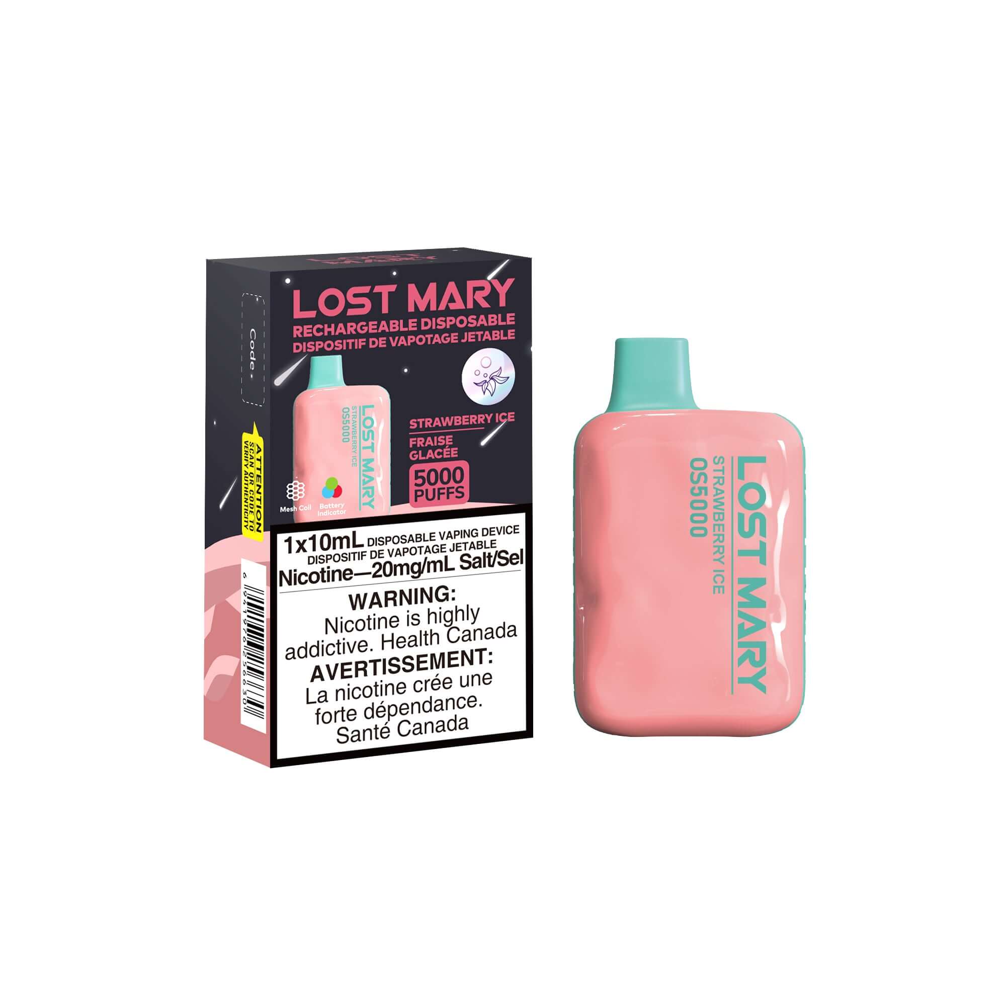 LOST MARY OS5000 - STRAWBERRY ICE - Clutch Vape