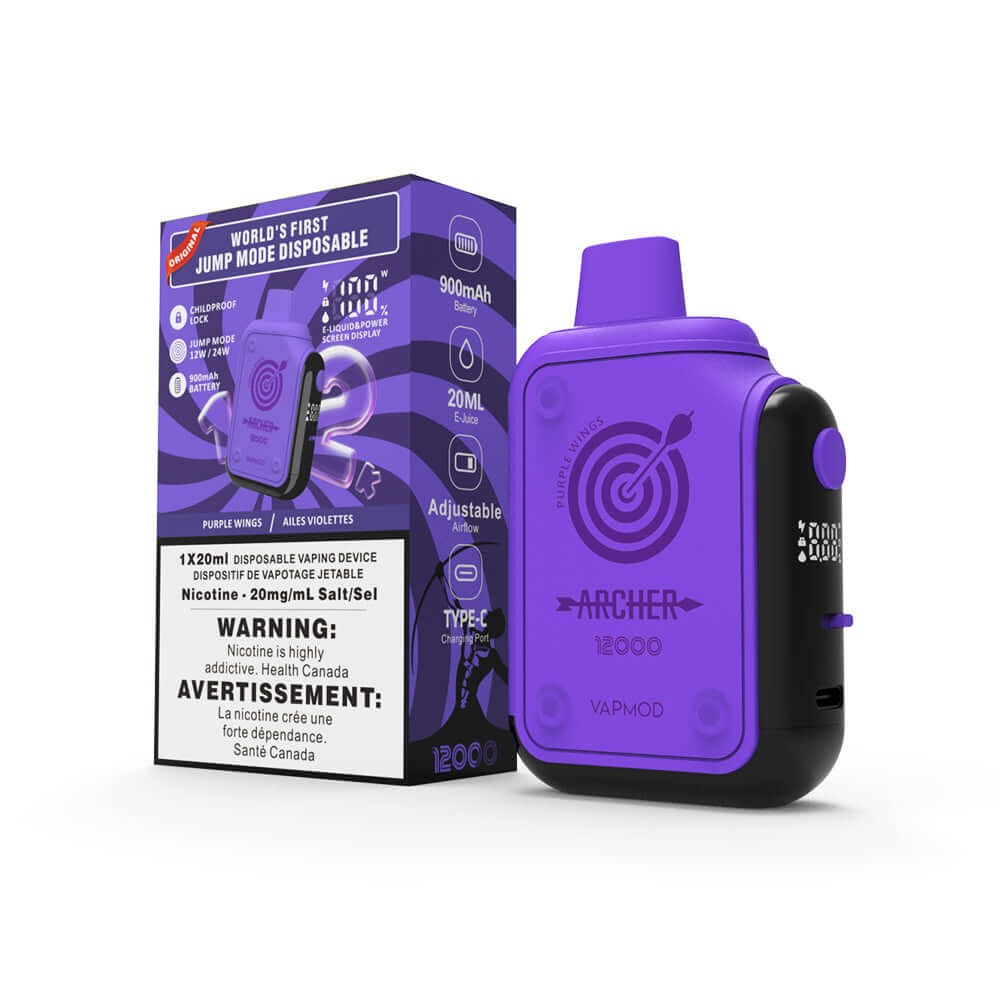 ARCHER 12000- PURPLE WINGS - Clutch Vape