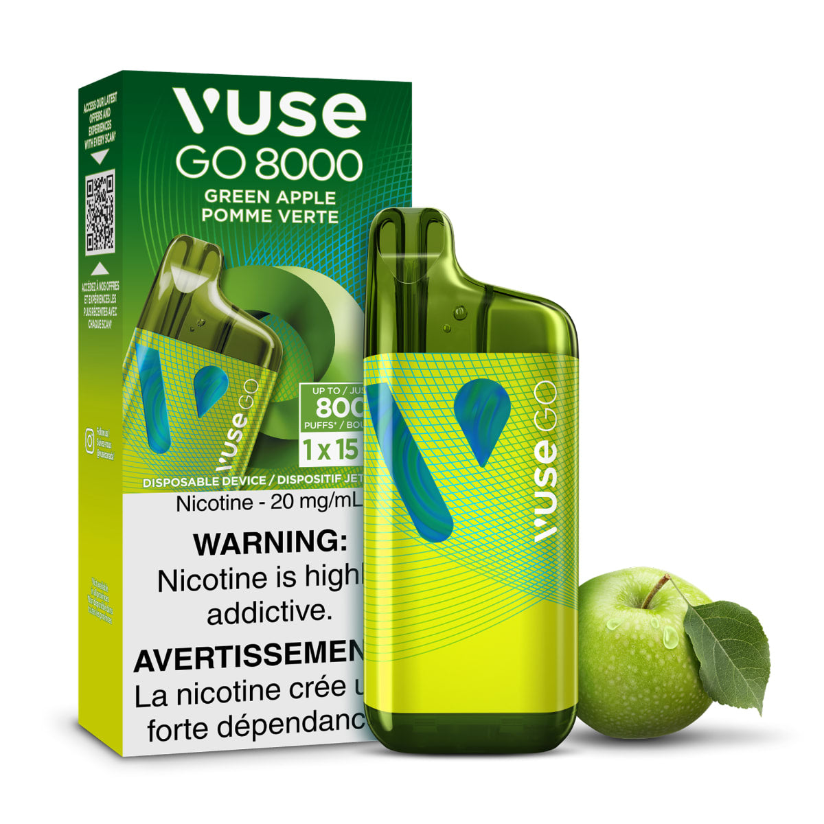 VUSE GO 8000 - GREEN APPLE