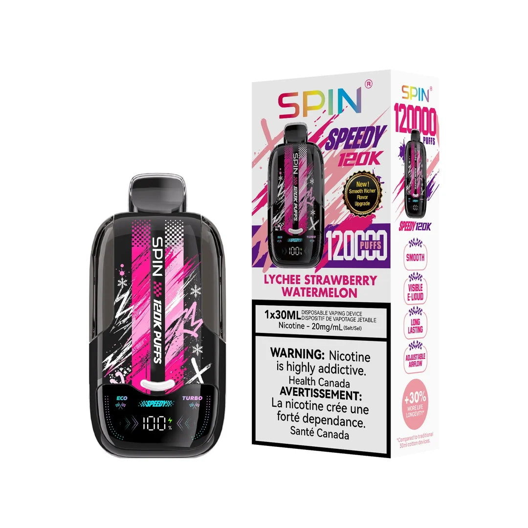SPIN SPEEDY 120K- LYCHEE STRAWBERRY WATERMELON