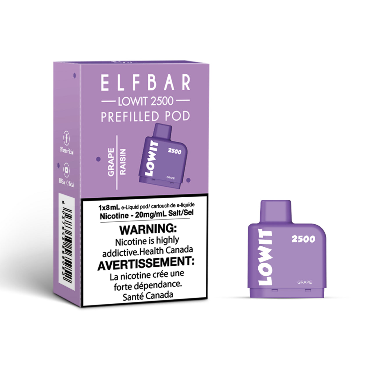 ELFBAR - LOW IT GRAPE 2500 - Clutch Vape