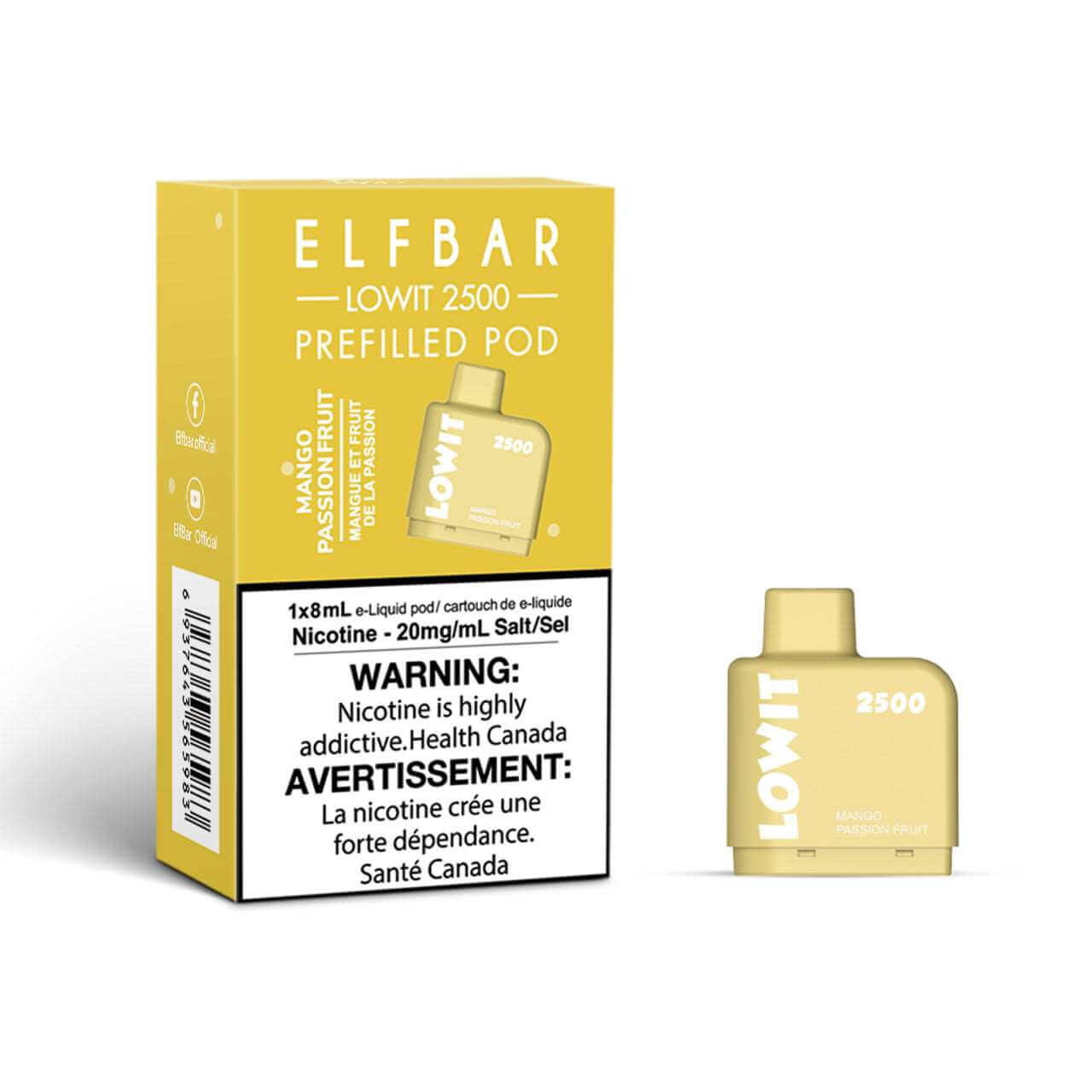 ELFBAR - LOW IT MANGO PASSION FRUIT 2500 - Clutch Vape