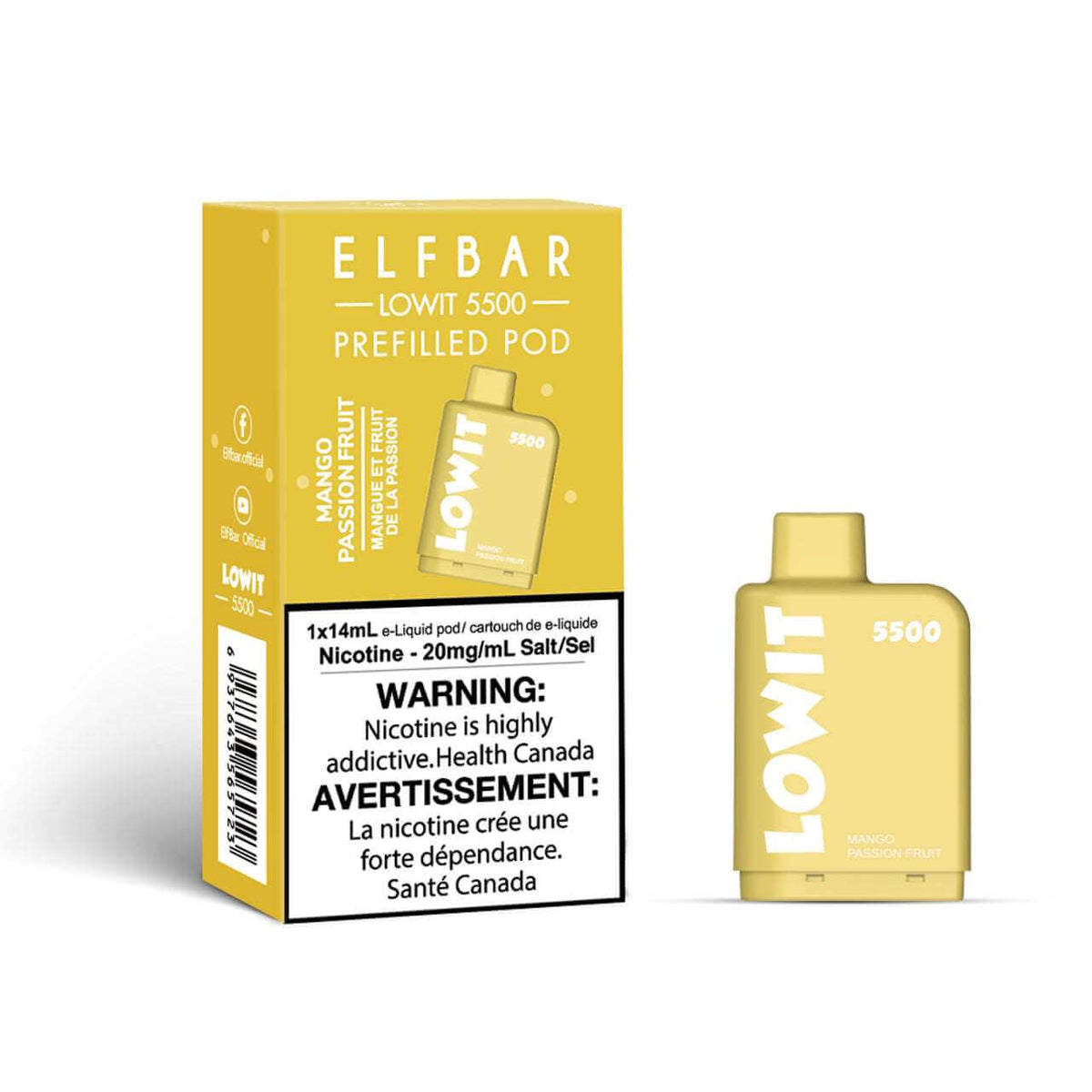 ELFBAR - LOW IT MANGO PASSION FRUIT 5500 - Clutch Vape