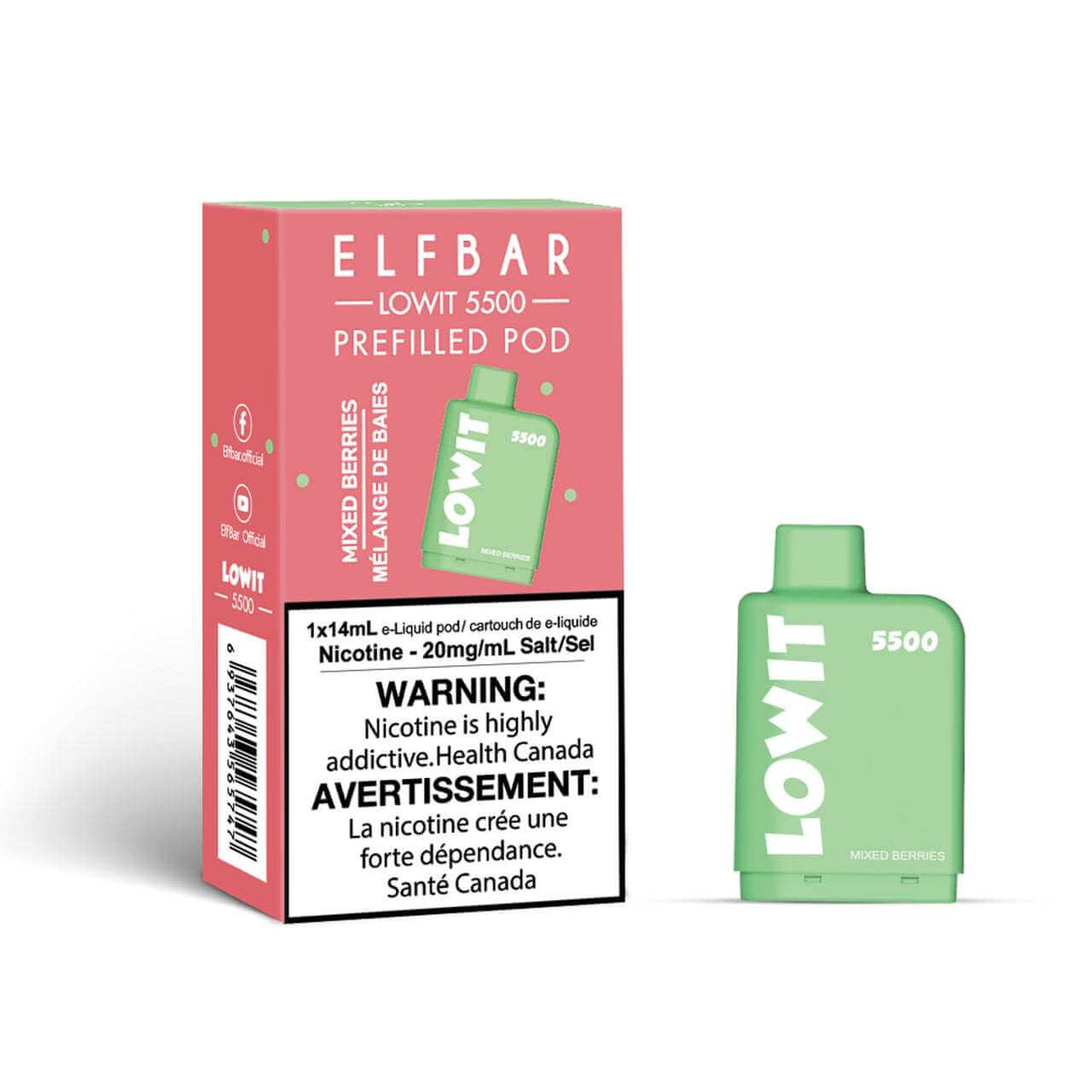 ELFBAR - LOW IT MIXED BERRIES 5500 - Clutch Vape