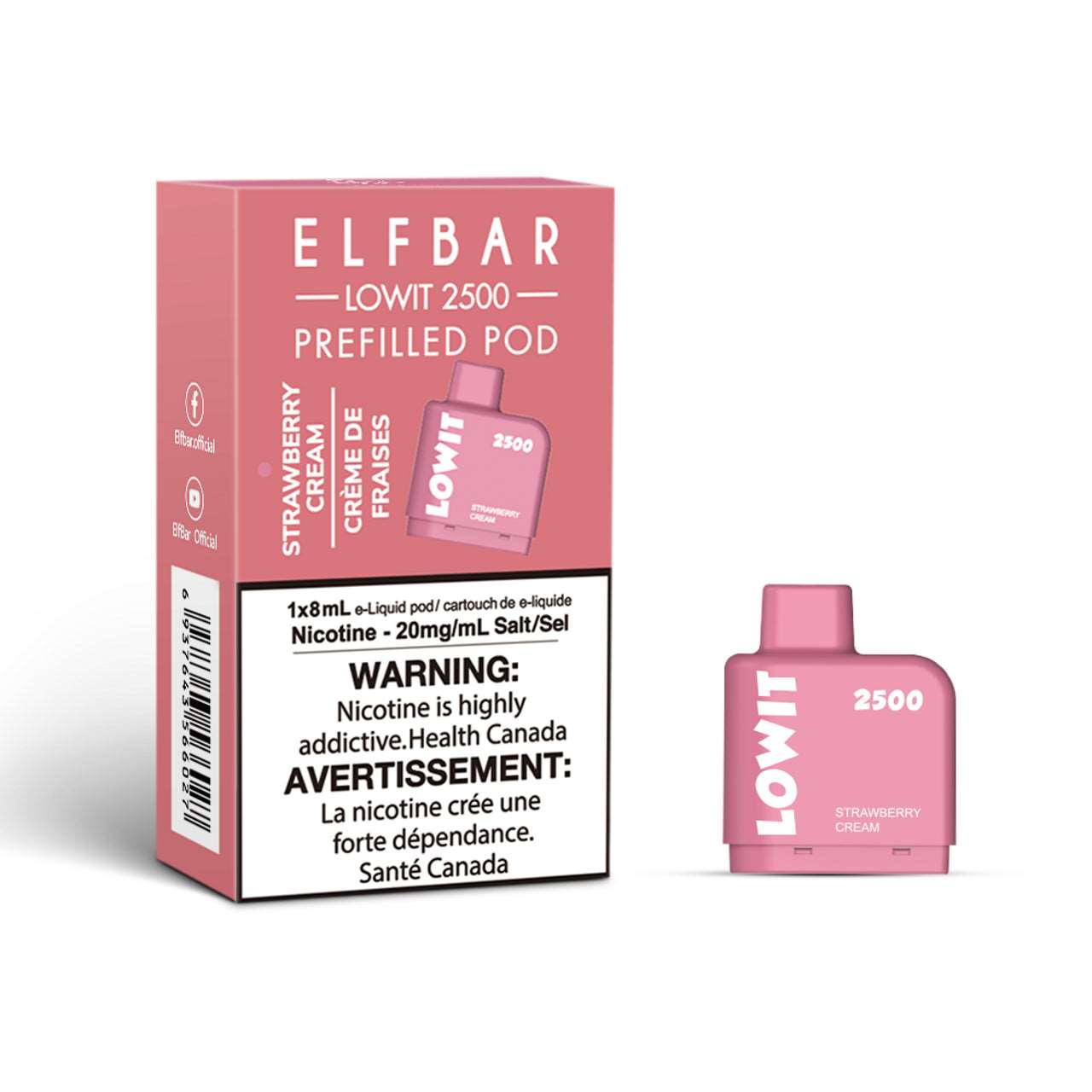 ELFBAR - LOW IT STRAWBERRY CREAM 2500 - Clutch Vape