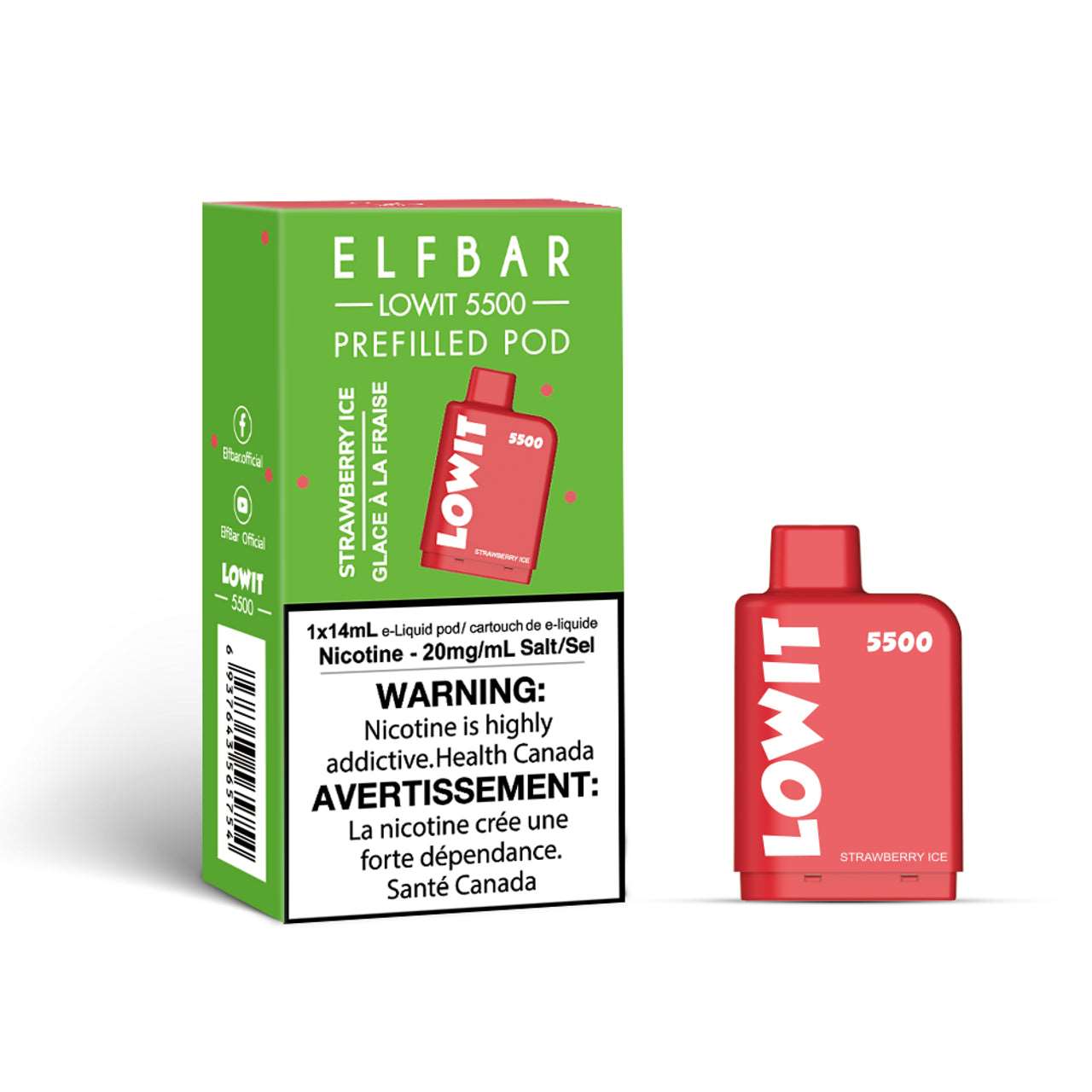 ELFBAR - LOW IT STRAWBERRY ICE 5500 - Clutch Vape