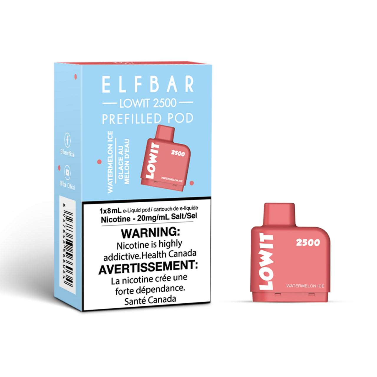 ELFBAR - LOW IT WATERMELON ICE 2500 - Clutch Vape
