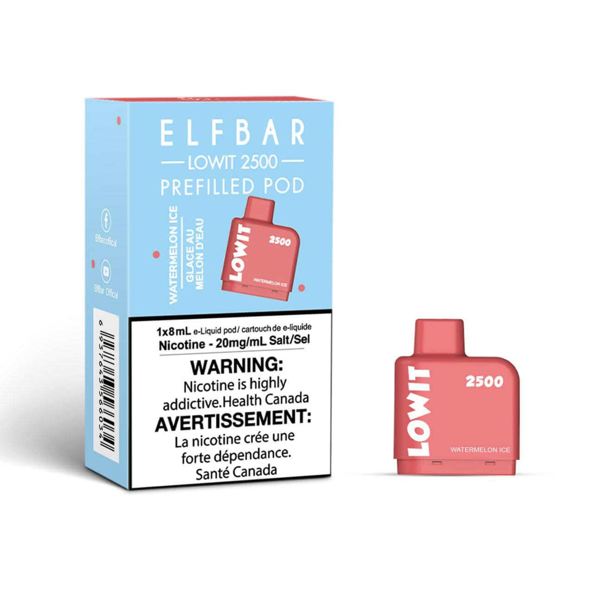 ELFBAR - LOW IT WATERMELON ICE 2500 - Clutch Vape