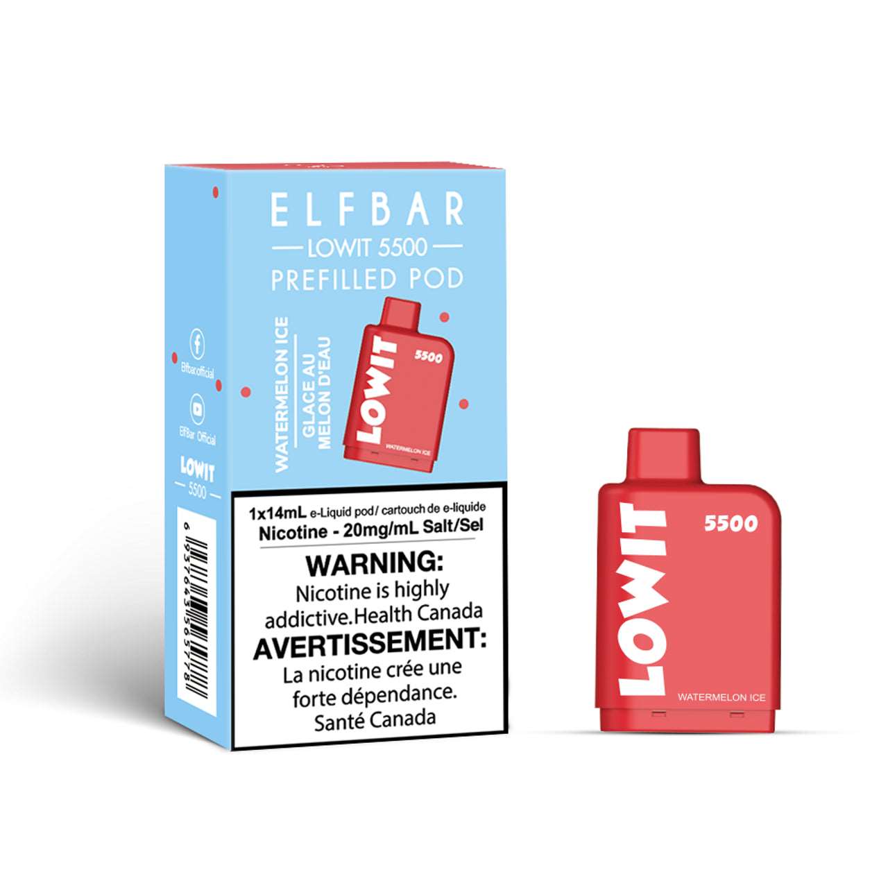 ELFBAR - LOW IT WATERMELON ICE 5500 - Clutch Vape