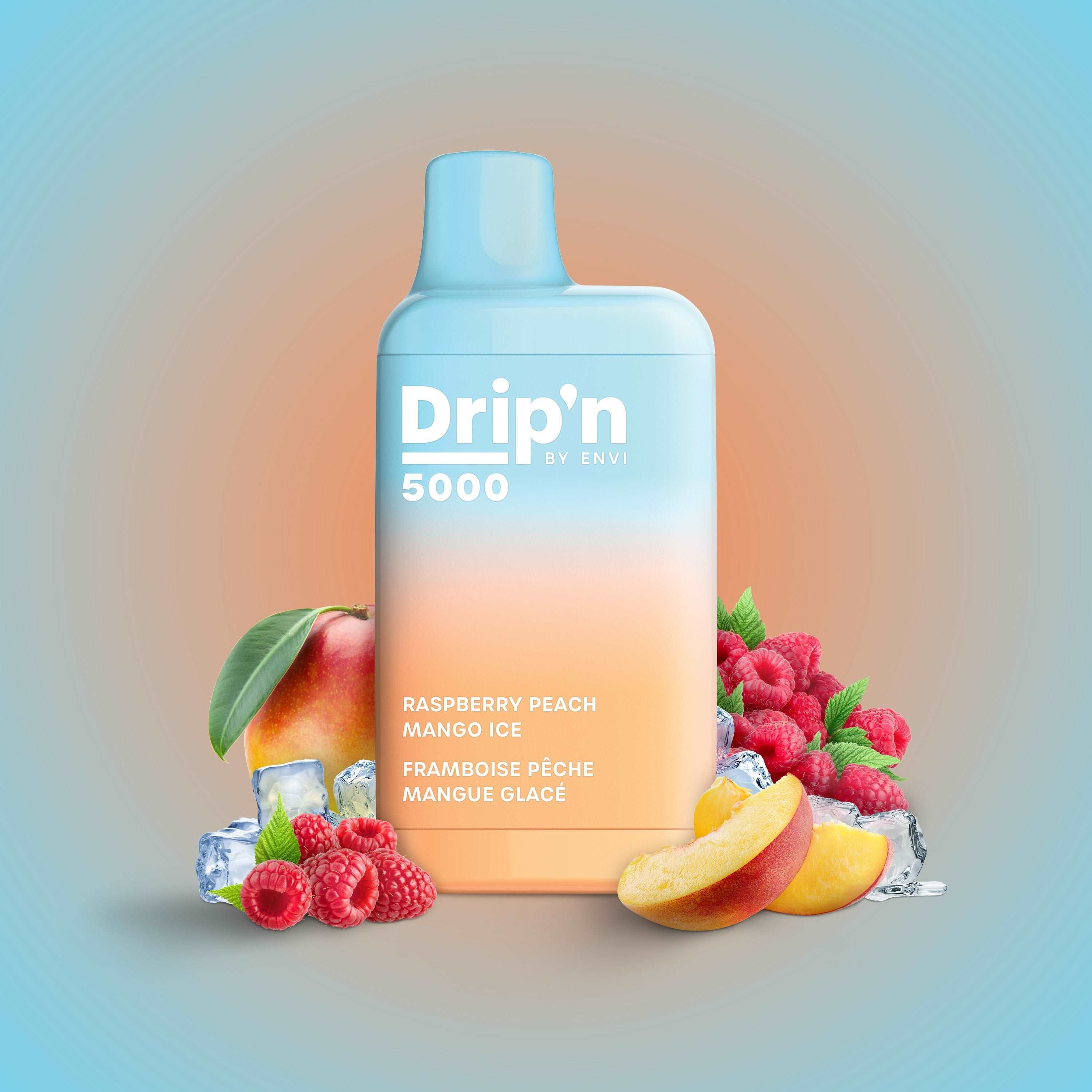 Drip'n by Envi Raspberry Peach Mango Ice - Clutch Vape