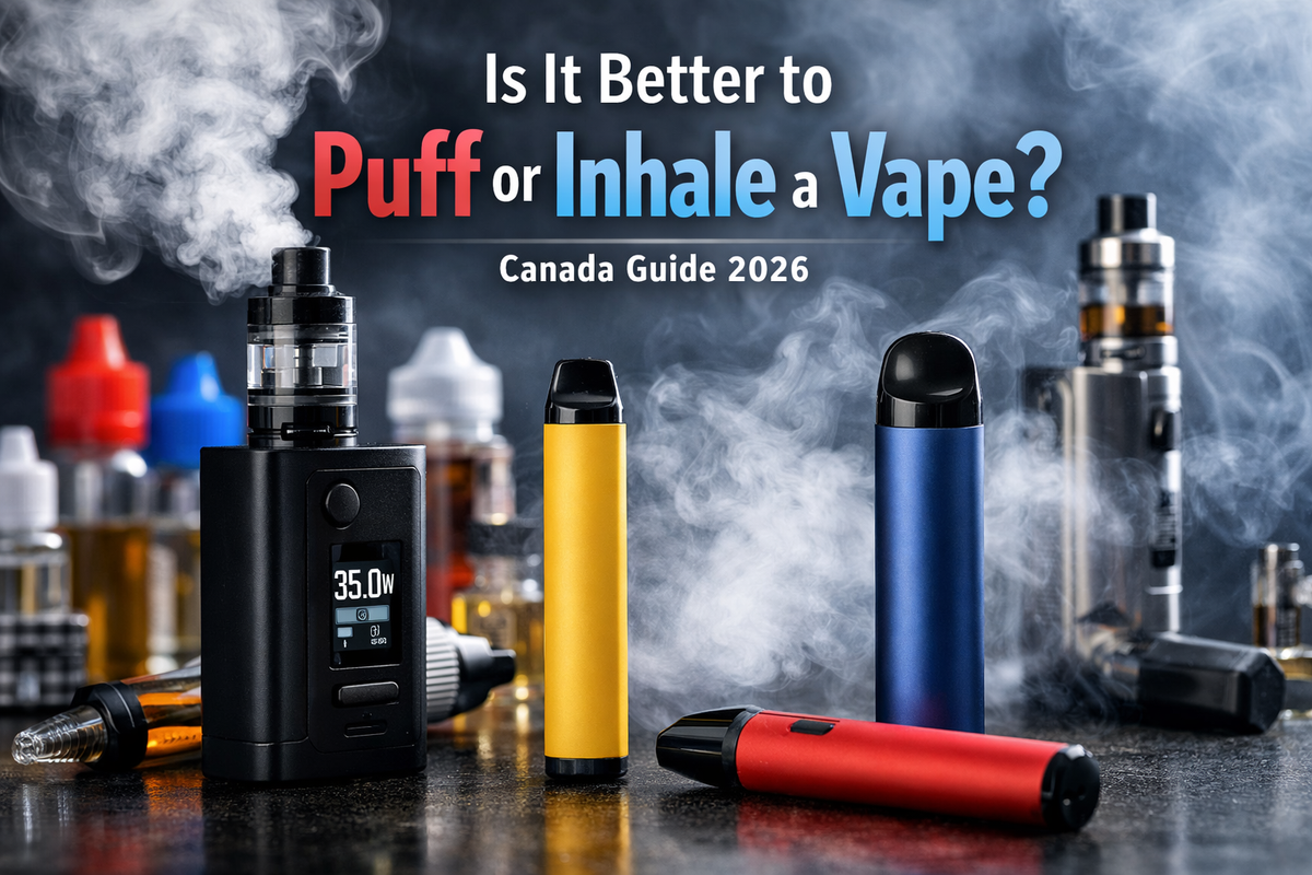 Is It Better to Puff or Inhale a Vape? (Canada Guide 2026)  Clutch Vape