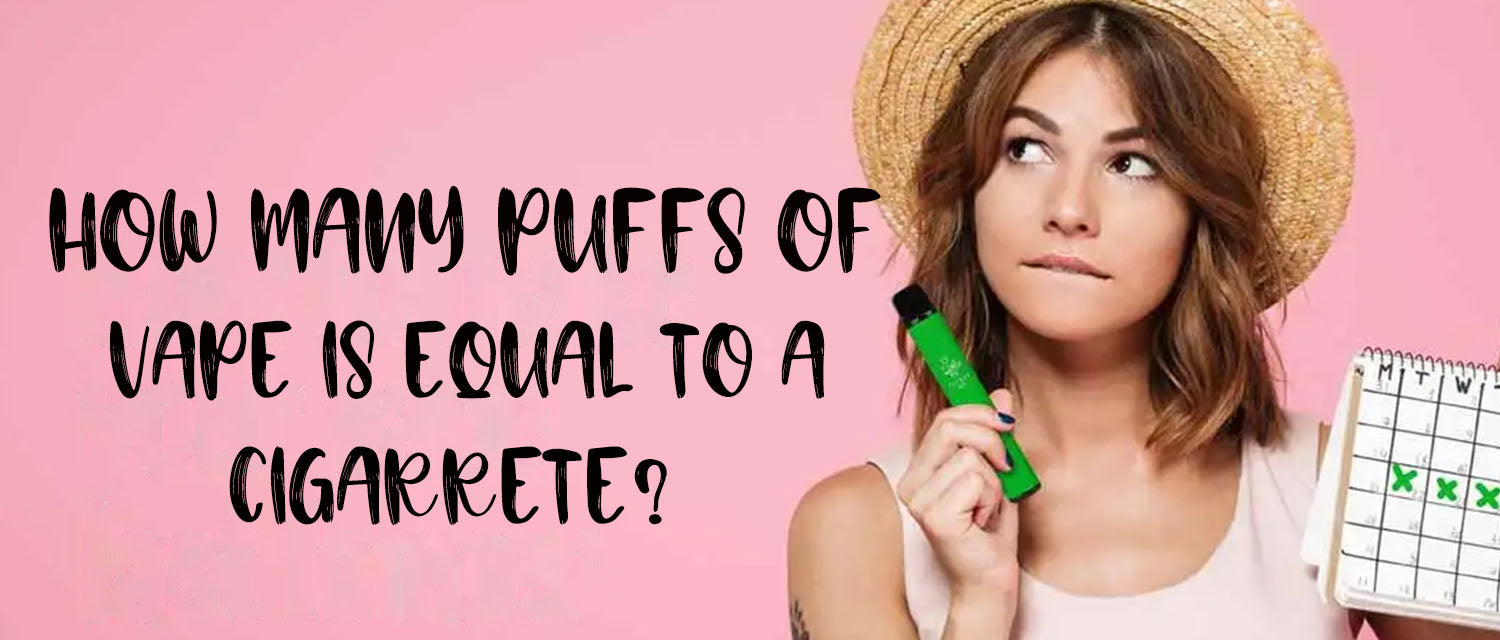 How many puffs of vape is equal to a cigarette?