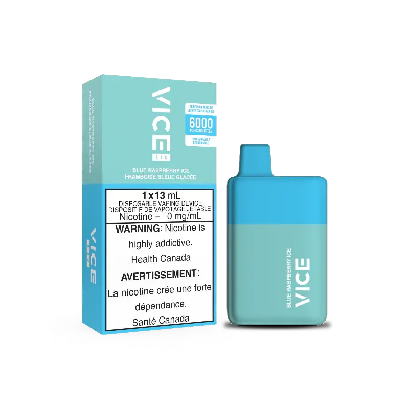 VICE BOX NICOTINE FREE- BLUE RASPBERRY ICE VICE BOX NICOTINE FREE- BLUE RASPBERRY ICE