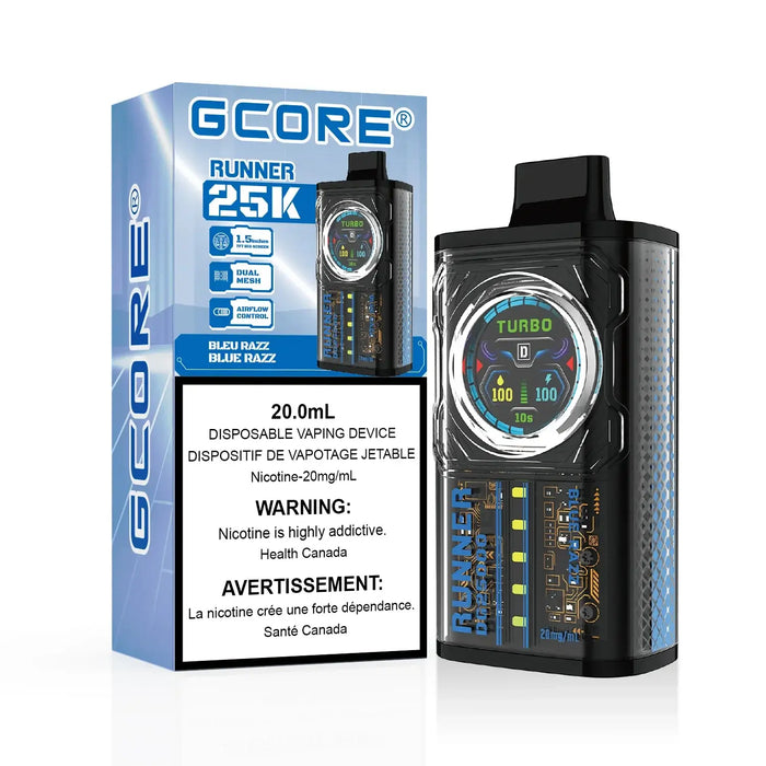 GCORE RUNNER 25K - BLUE RAZZ - Clutch Vape