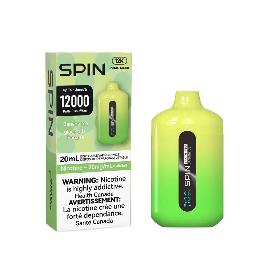 SPIN 12K - BANANA ICE Clutch Vape SPIN 12K - BANANA ICE Clutch Vape