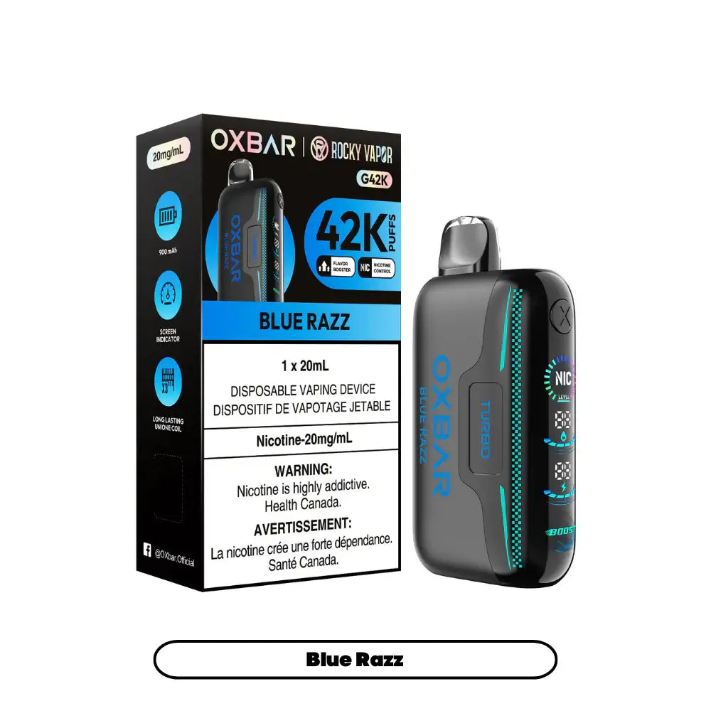 Buy Cheap OXBAR 42K- BLUE RAZZ - Vape shop Online  Clutch Vape