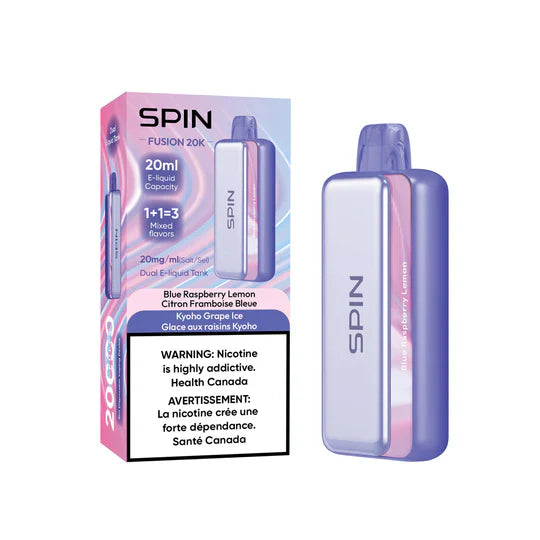 SPIN FUSION 20K - Blue Raspberry Lemon + Kyoho Grape Ice