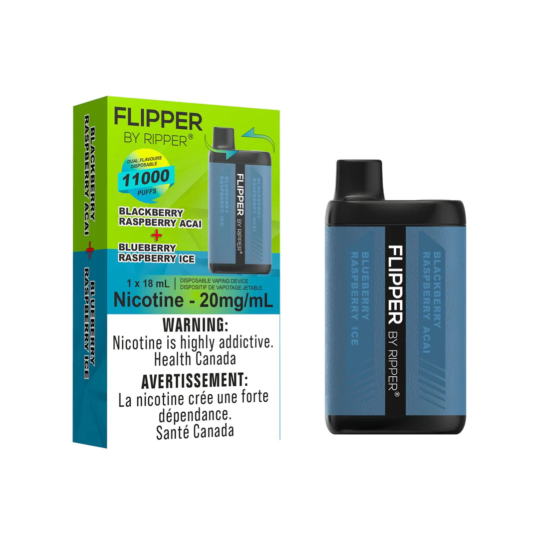 FLIPPER - BLACKBERRY RASPBERRY ACAI+BLUEBERRY RASPBERRY ICE - Clutch Vape