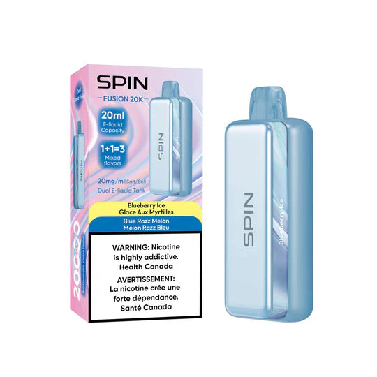 SPIN FUSION 20K - Blueberry Ice + Blue Razz Melon