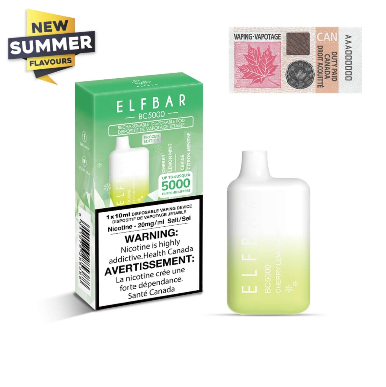 ELF BAR BC 5000-Cherry Lemon Mint Clutch Vape ELF BAR BC 5000-Cherry Lemon Mint Clutch Vape