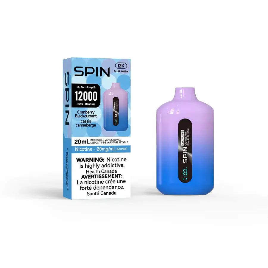 SPIN 12K - CRANBERRY BLACKCURRANT  Clutch Vape