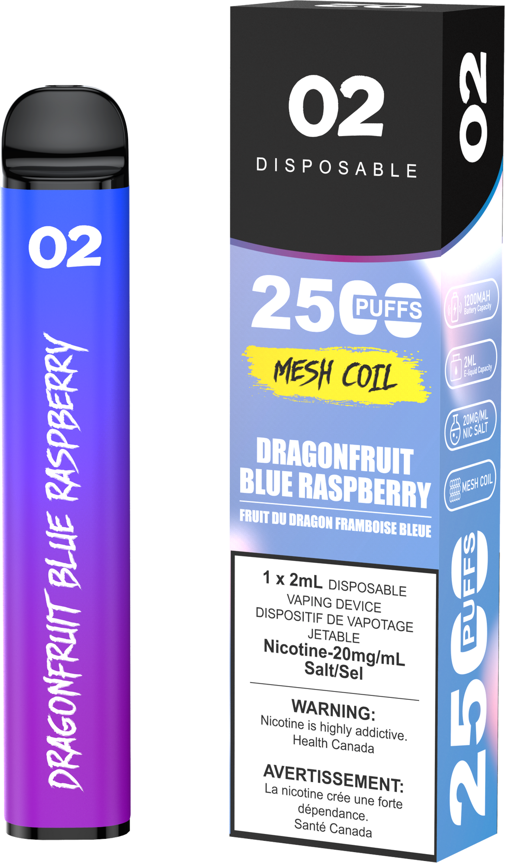 02 DISPOSABLE 2500 PUFFS - DRAGONFRUIT BLUE RASPBERRY Clutch Vape 02 DISPOSABLE 2500 PUFFS - DRAGONFRUIT BLUE RASPBERRY Clutch Vape