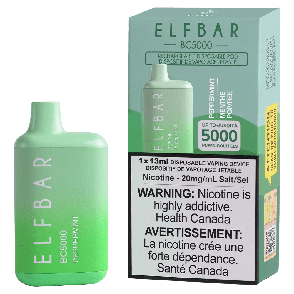 ELF BAR BC 5000-Peppermint Clutch Vape ELF BAR BC 5000-Peppermint Clutch Vape