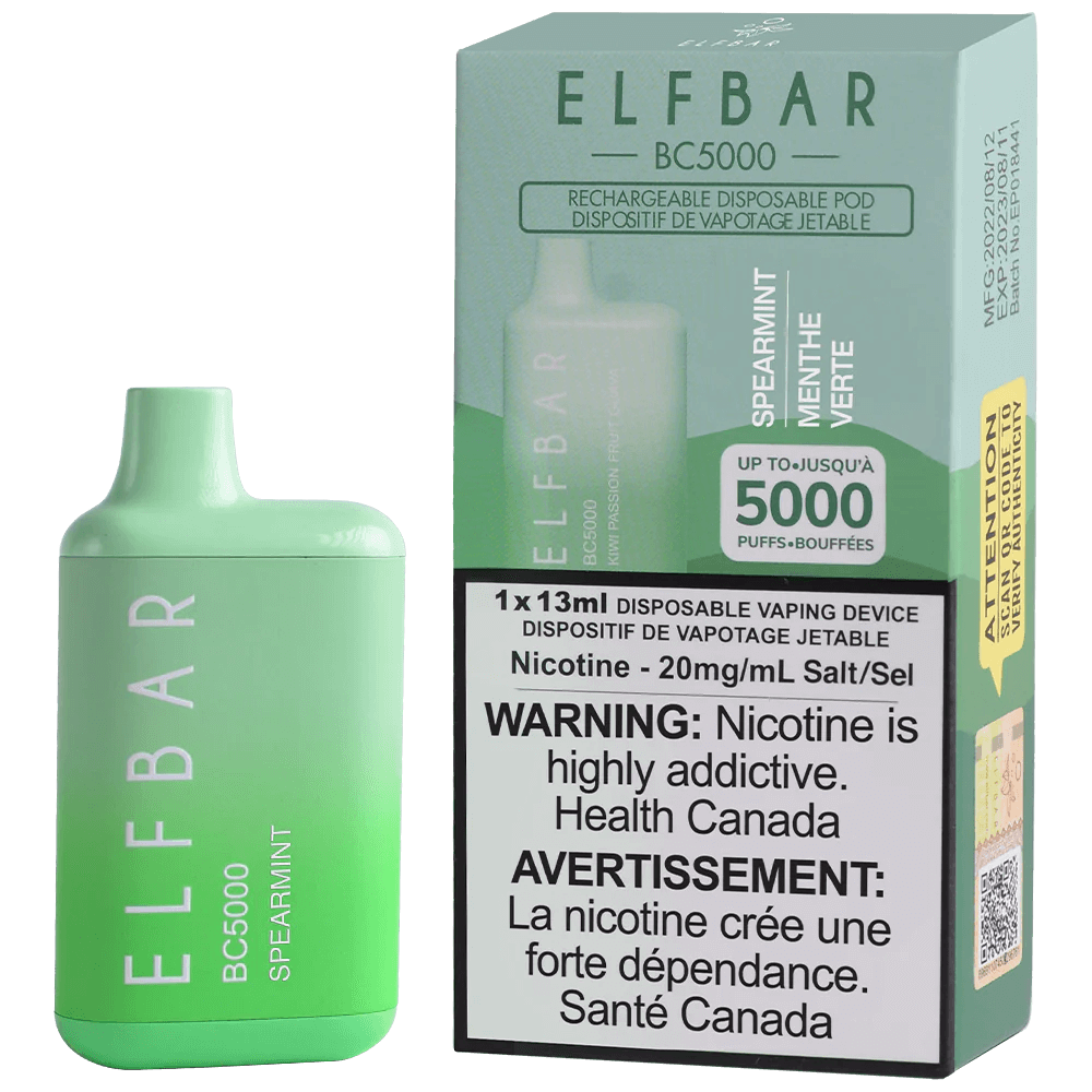 ELF BAR BC 5000-Spearmint Clutch Vape ELF BAR BC 5000-Spearmint Clutch Vape