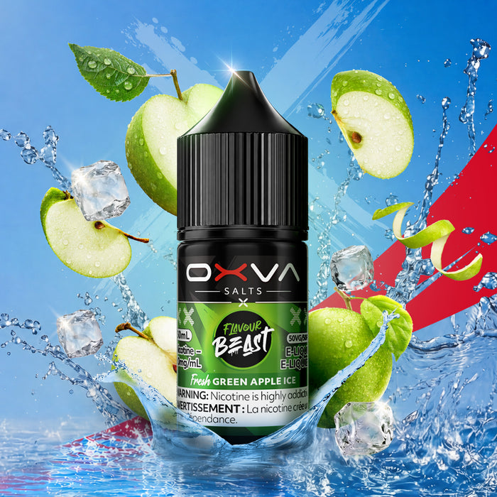 FB X OXVA E-LIQUID - FRESH GREEN APPLE ICE