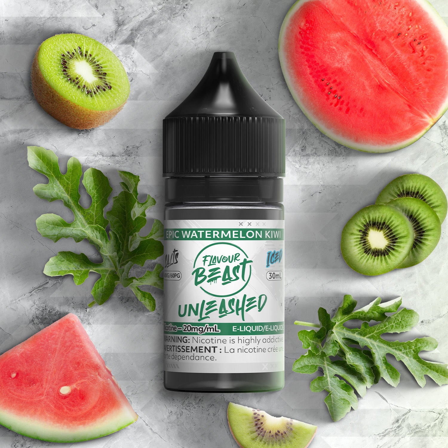 FLAVOUR BEAST - UNLEASHED 20MG/ML - WATERMELON KIWI