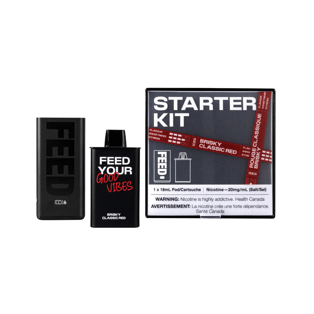 FEED STARTER KIT -  BRISKY CLASSIC RED  - Clutch Vape