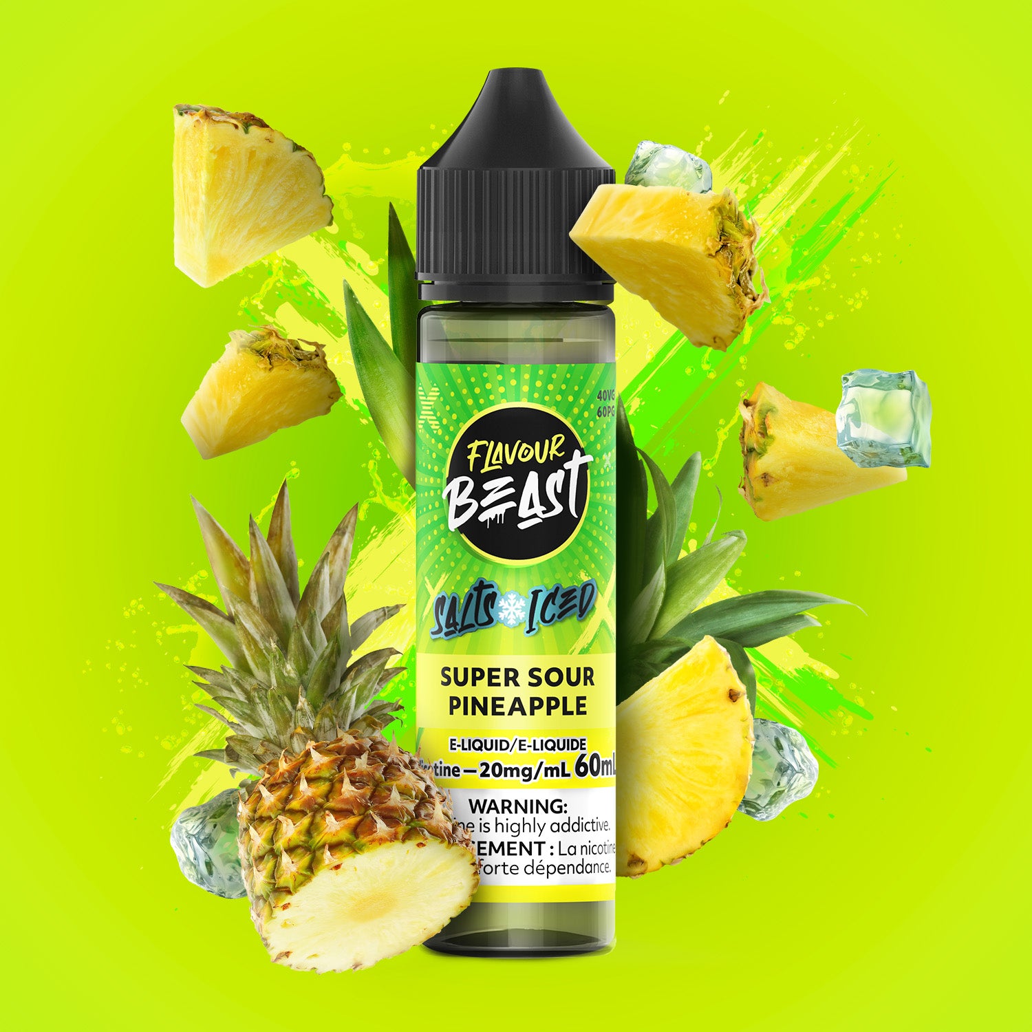 FLAVOUR BEAST - SALT 20MG/ML - 60 ML - SUPER SOUR PINEAPPLE