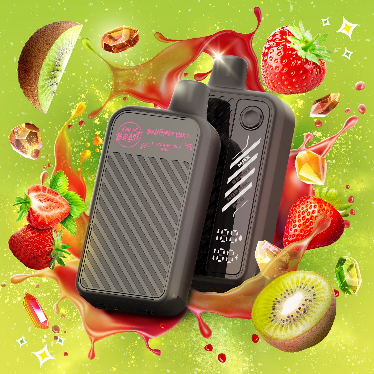 FLAVOUR BEAST 50k -  GUSHIN SOUR STRAWBERRY KIWI