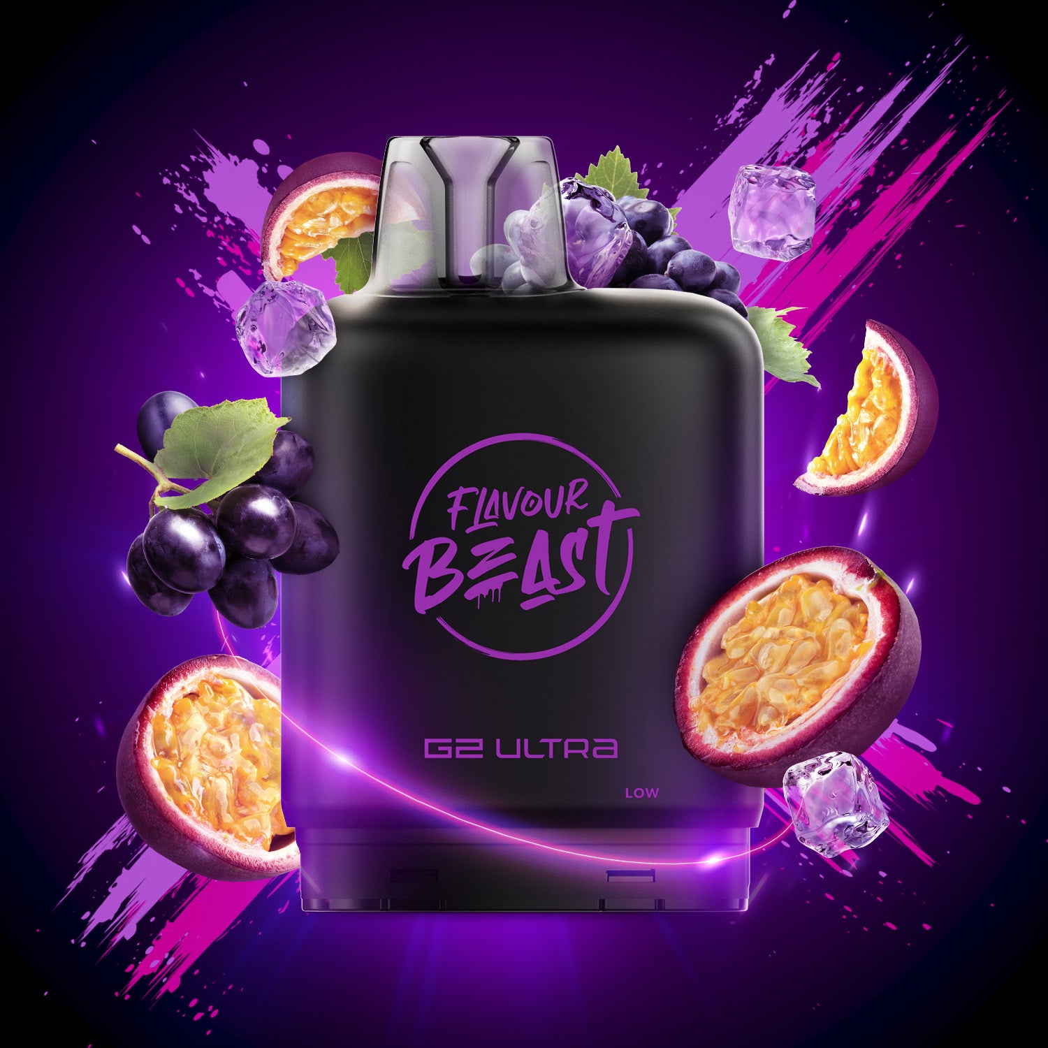 LEVEL X G2 ULTRA  - FLAVOUR BEAST 50k - GROOVY GRAPE PASSIONFRUIT - Clutch Vape