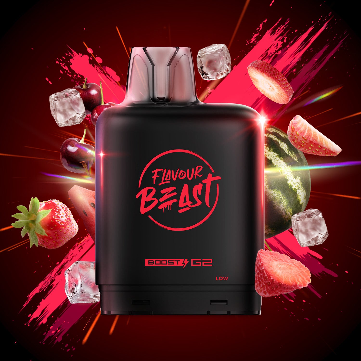 LEVEL X FLAVOUR BEAST 15/25K - STRAWBERRY CHERRY WATERMELON