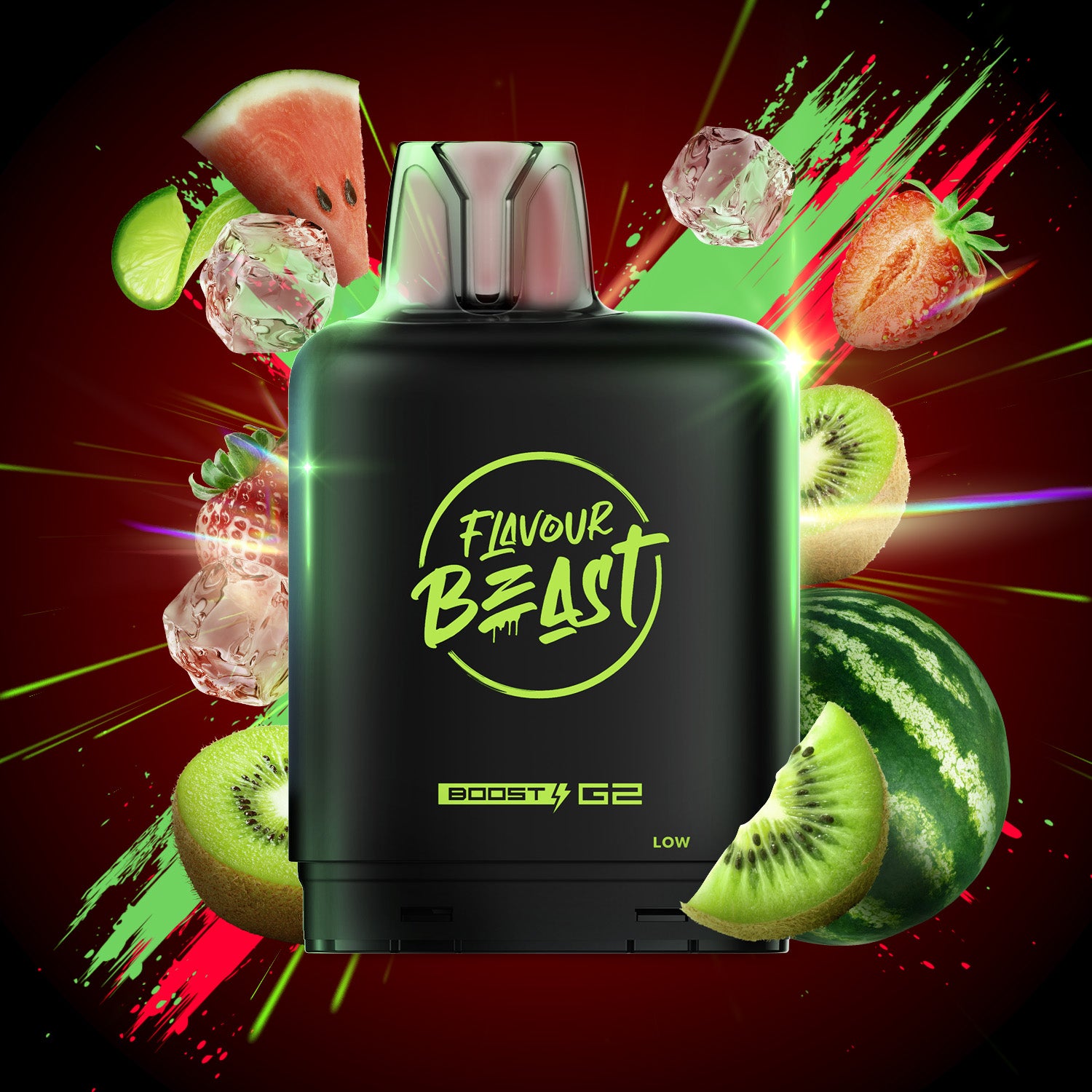 LEVEL X FLAVOUR BEAST 15/25K - WATERMELON STRAWBERRY KIWI ICE