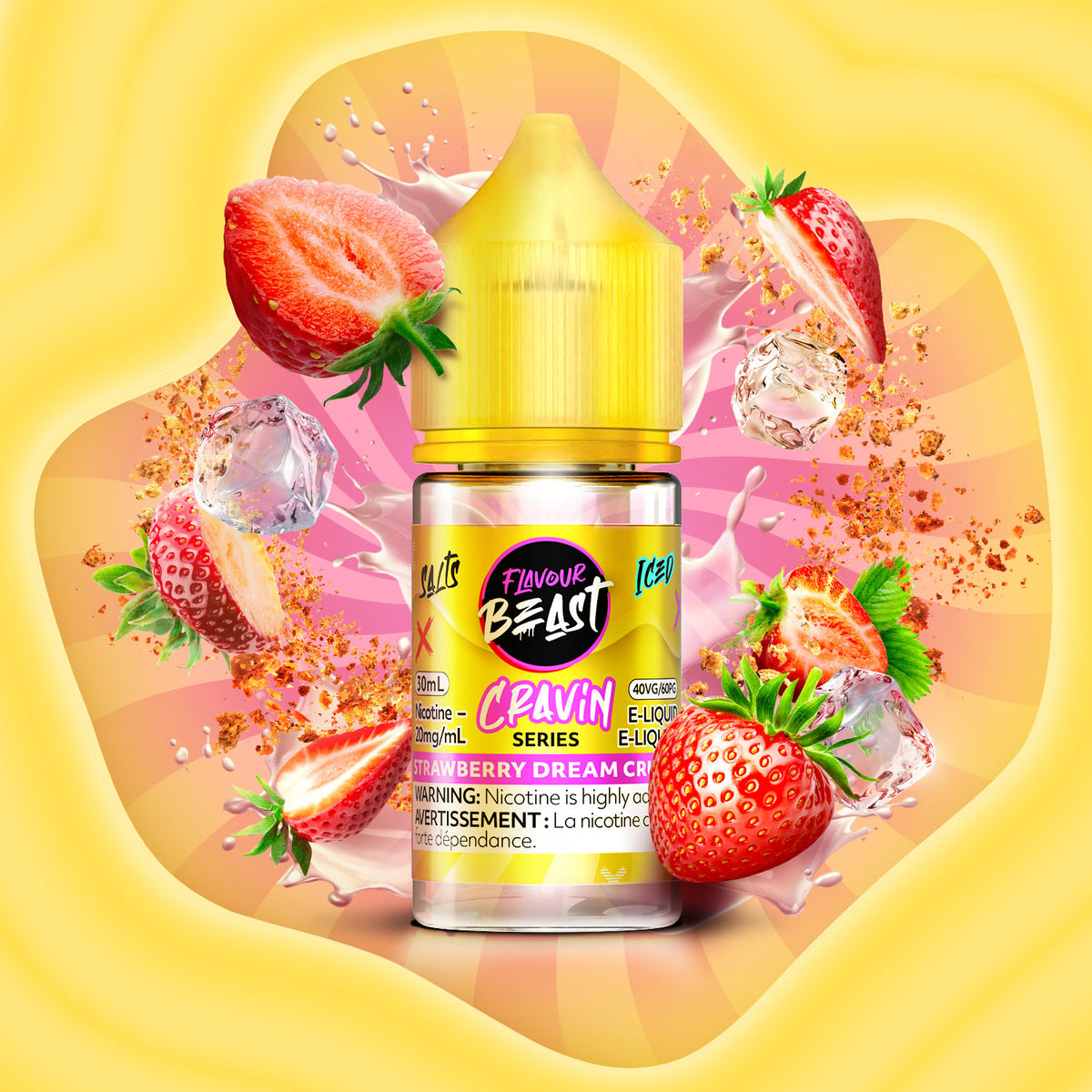 FLAVOUR BEAST CRAVIN LIQUID 30ML - STRAWBERRY CHILL