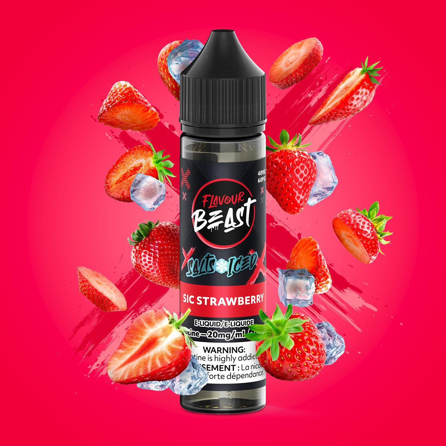 FLAVOUR BEAST - SALT 20MG/ML - 60 ML - SIC STRAWBERRY