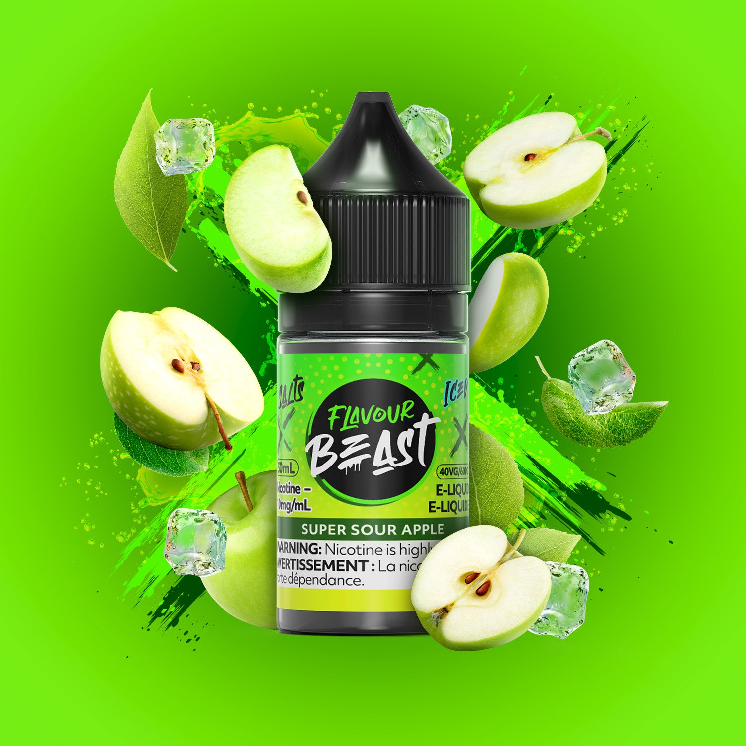 FLAVOUR BEAST SALT 20MG/ML-SUPER SOUR APPLE