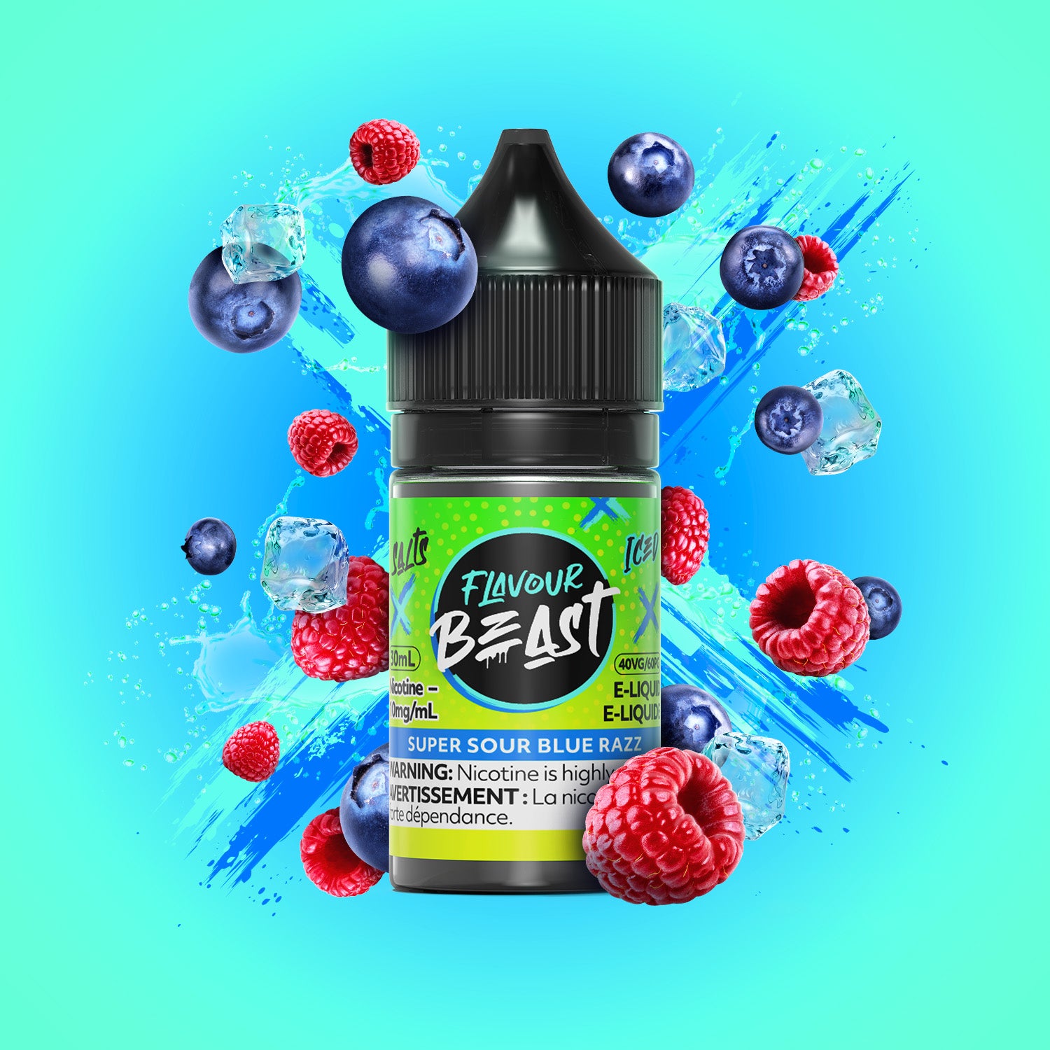 FLAVOUR BEAST SALT 20MG/ML-SUPER SOUR BLUE RAZZ